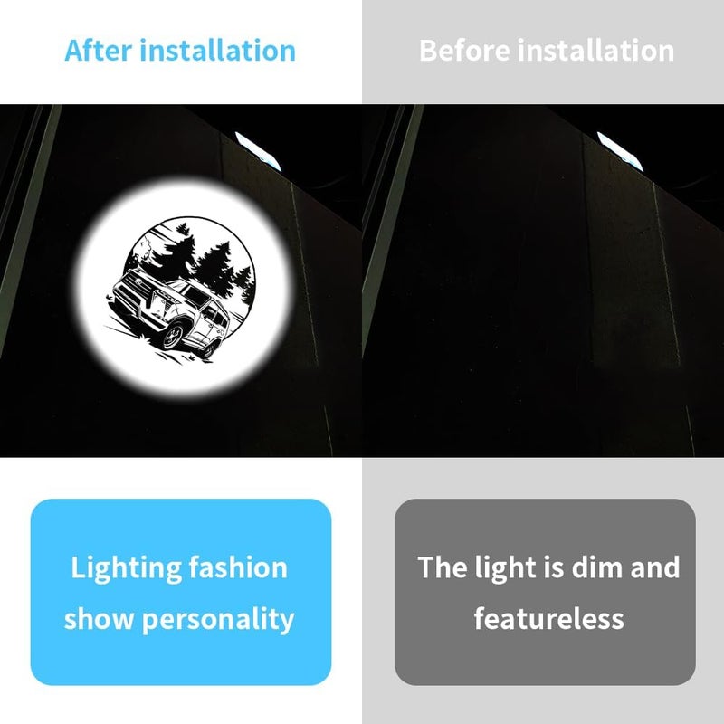akarin LED Car Door Logo Lights Compatible for GX550 2024-present Courtesy Projector Laser Welcome Lamp Puddle Lights Kit Car Accessories (GX 2024-present) - Image 2